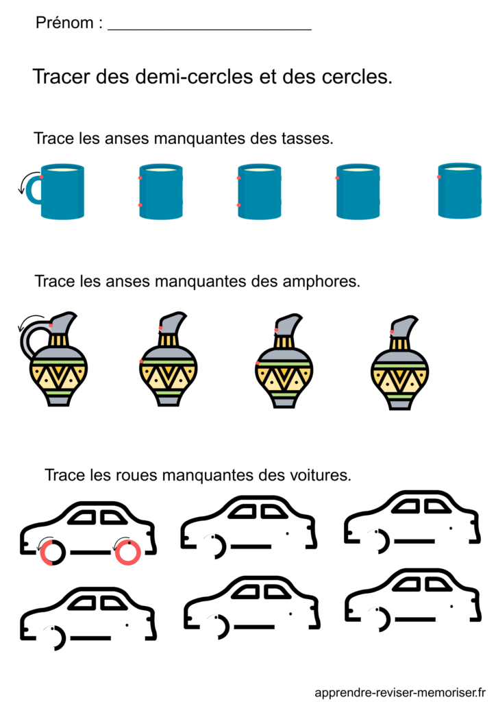 Tracer des cercles maternelle