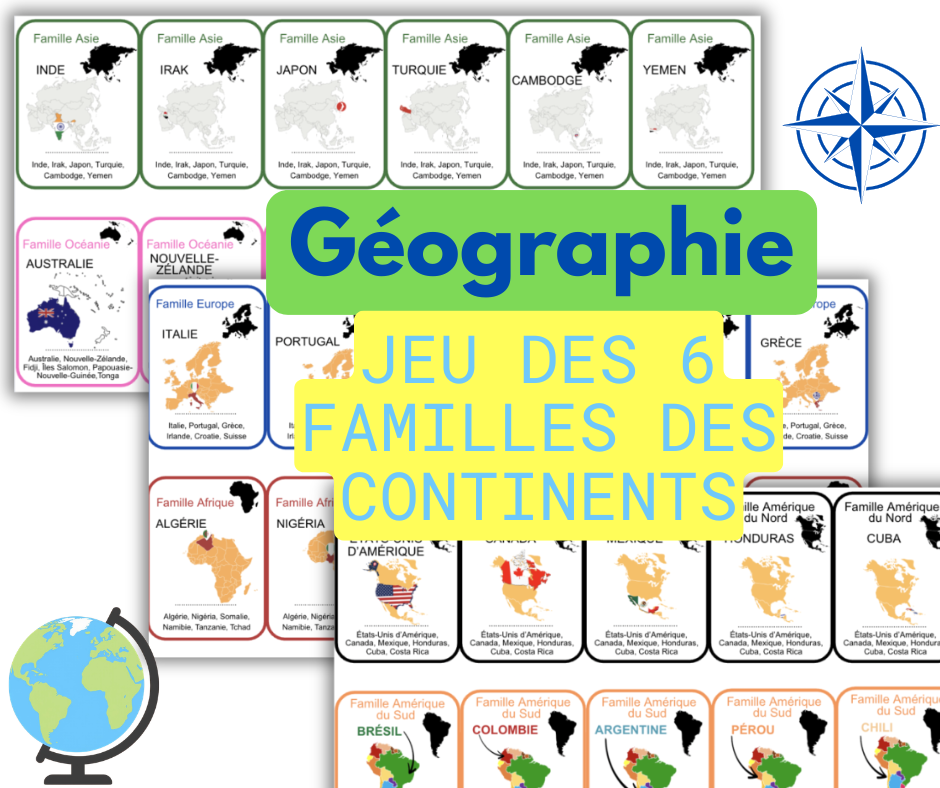 jeu continents géographie
