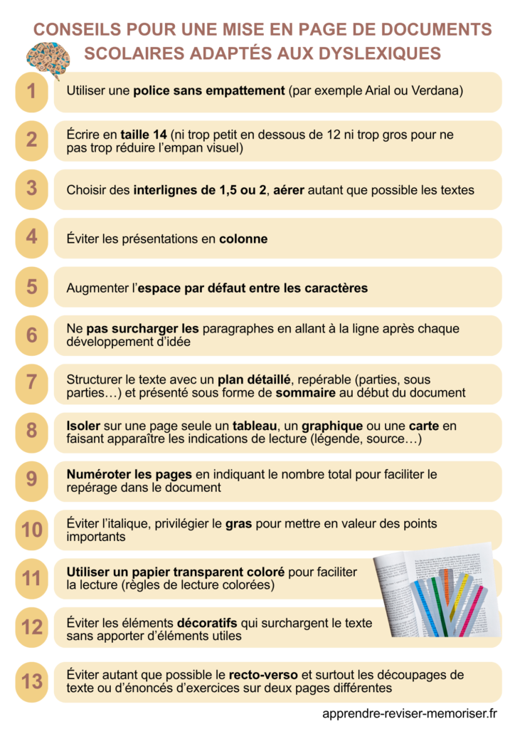 mise en page dyslexique