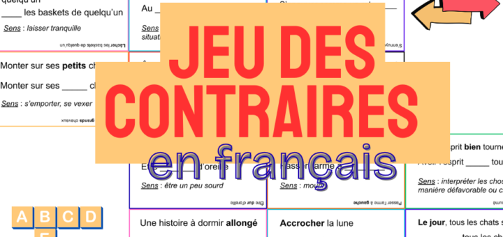 Jeu contraires français cycle 3