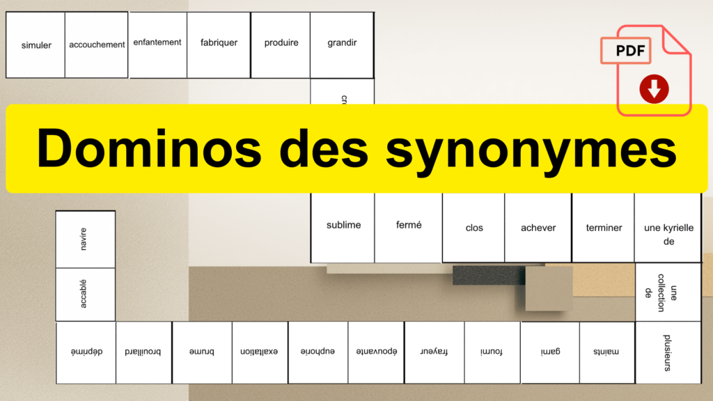 jeu des synonymes français