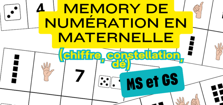 mémory numération maternelle