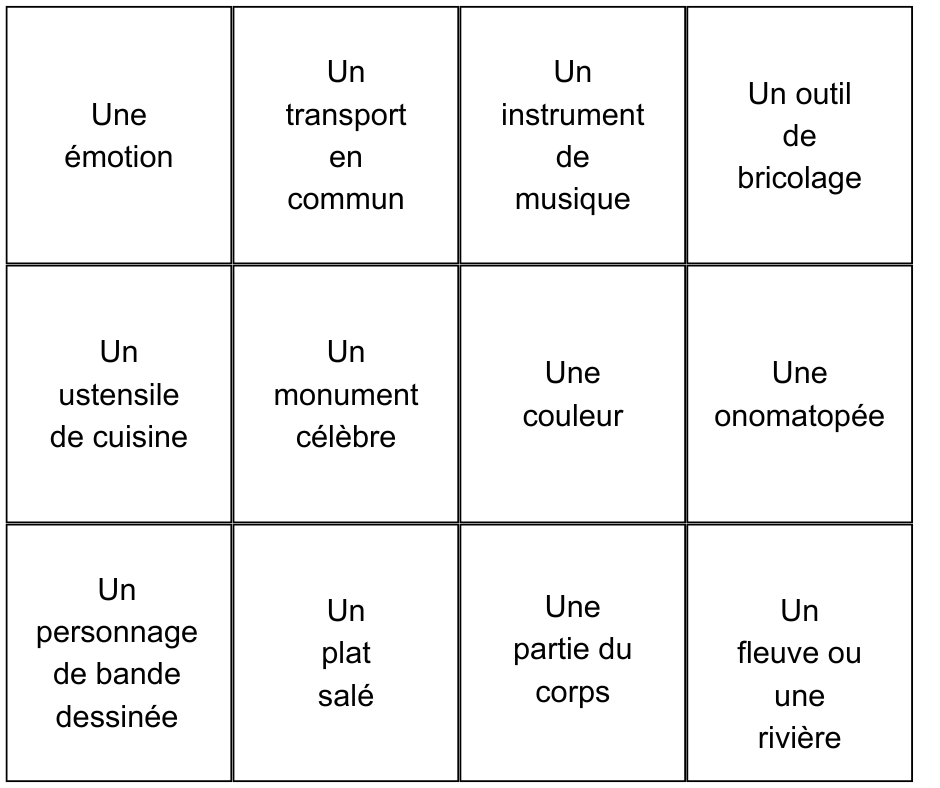 jeu de vocabulaire cycle 3