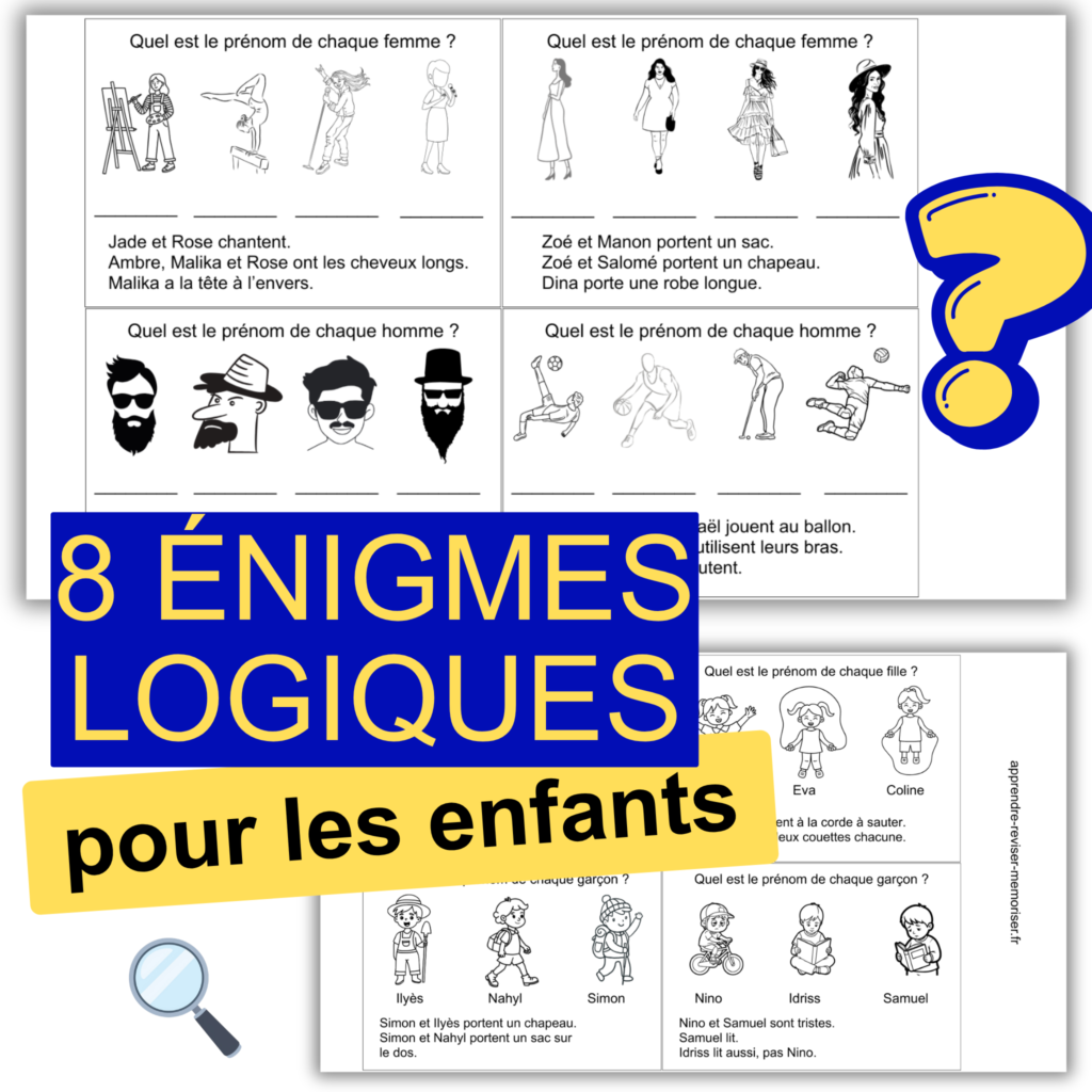 8 énigmes logiques pour les enfants 7 ans