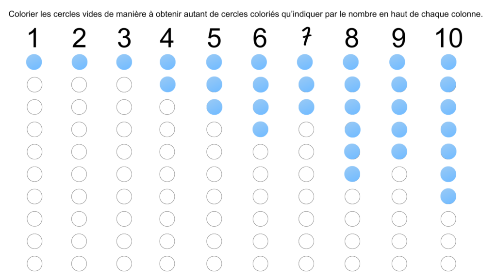 collection de 1 à 10 grande section