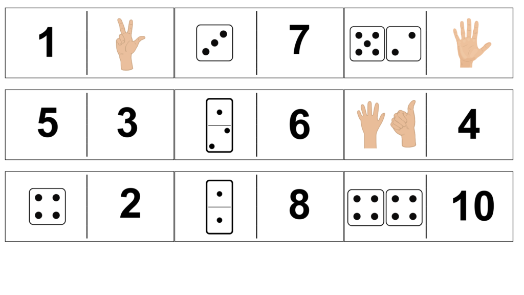 dominos maternelle 1 à 10