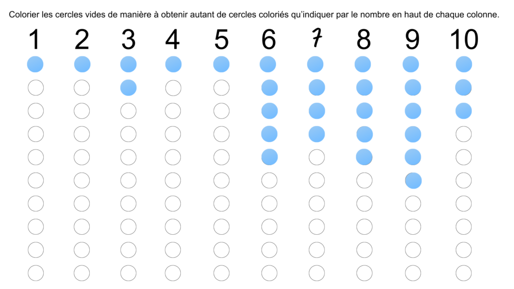 exercice numération de 1 à 10 grande section