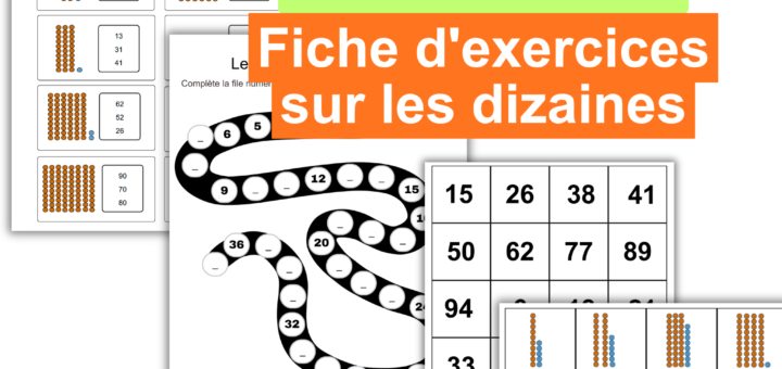 exercices sur les dizaines