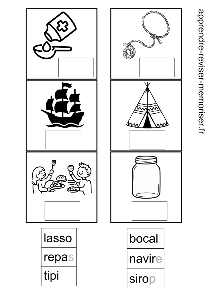 fiches lecture grande section