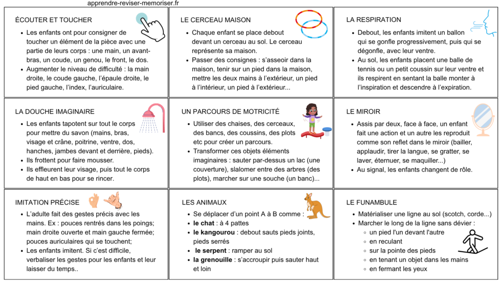 jeux de motricité maternelle