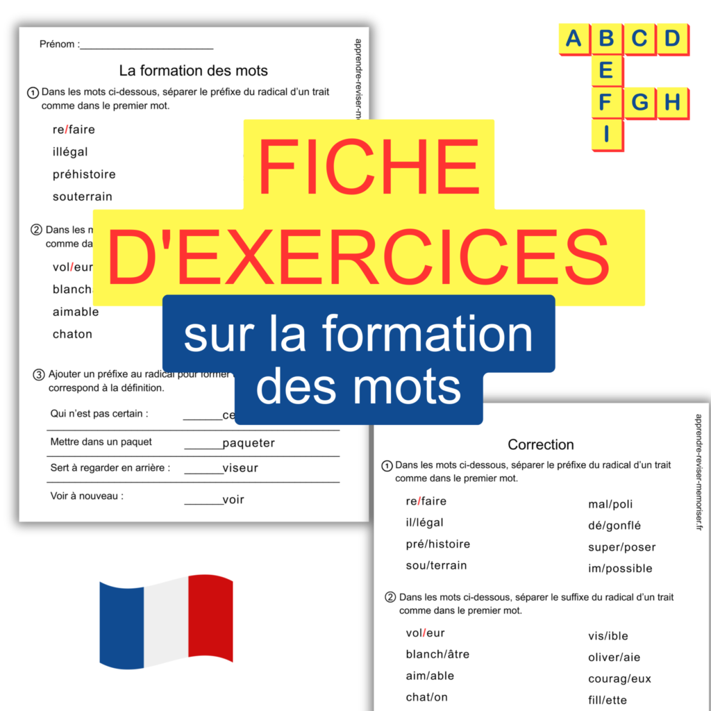 exercices formation mots français