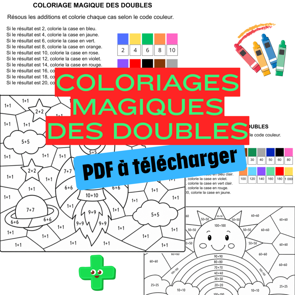 coloriages magiques doubles