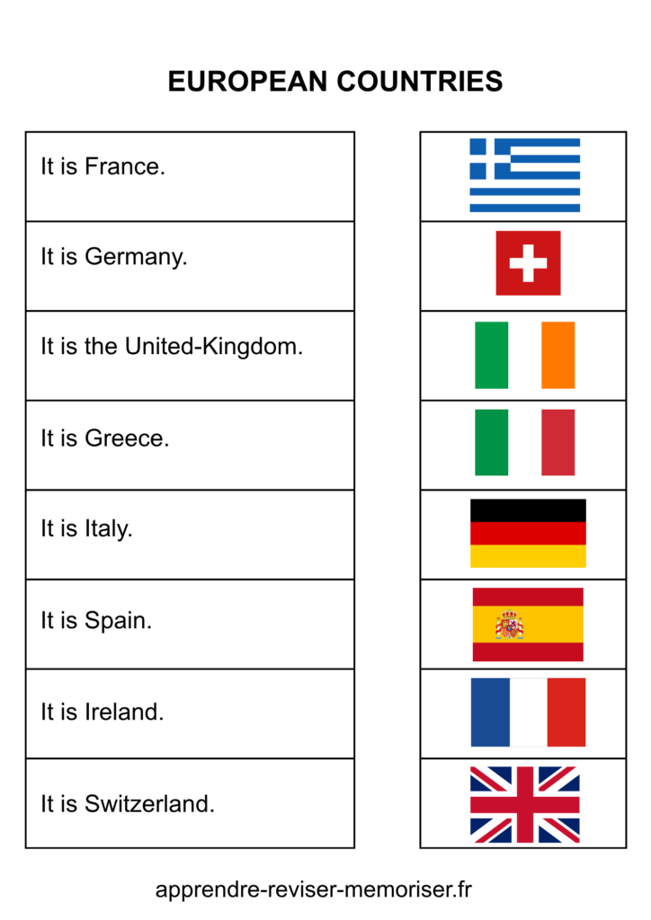exercices anglais enfants
