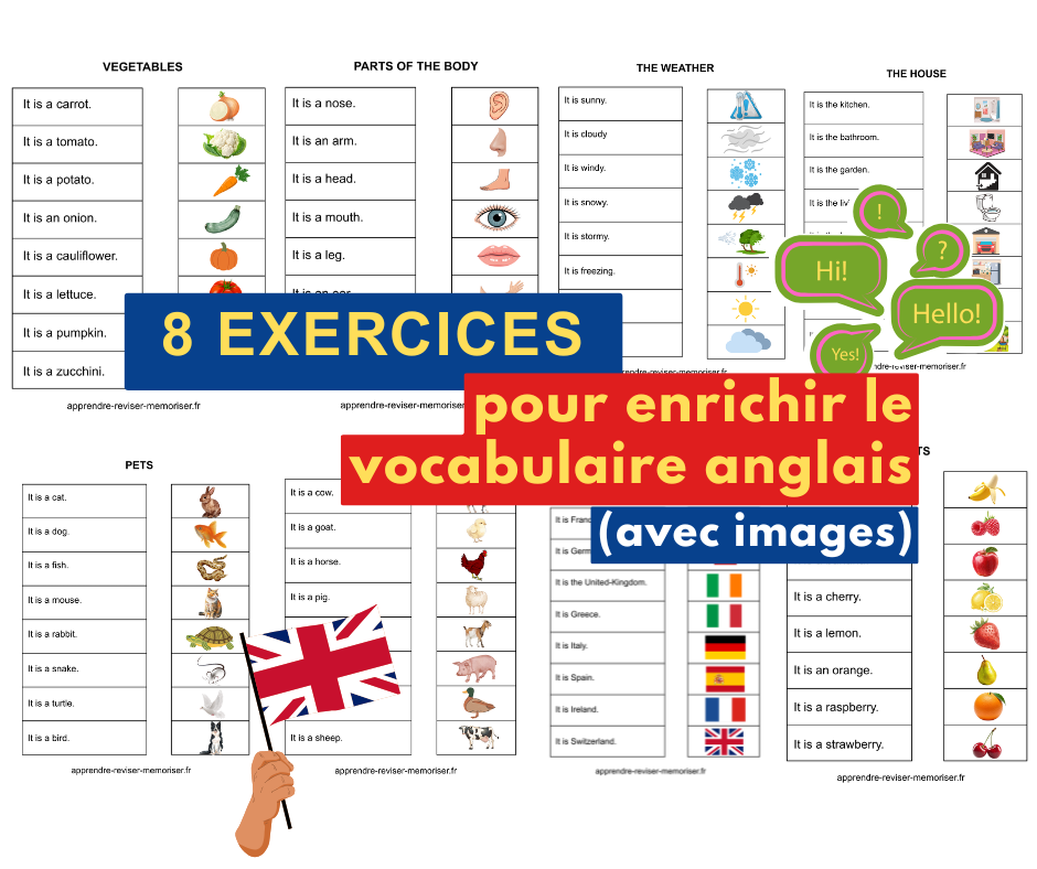 mots anglais avec images enfants