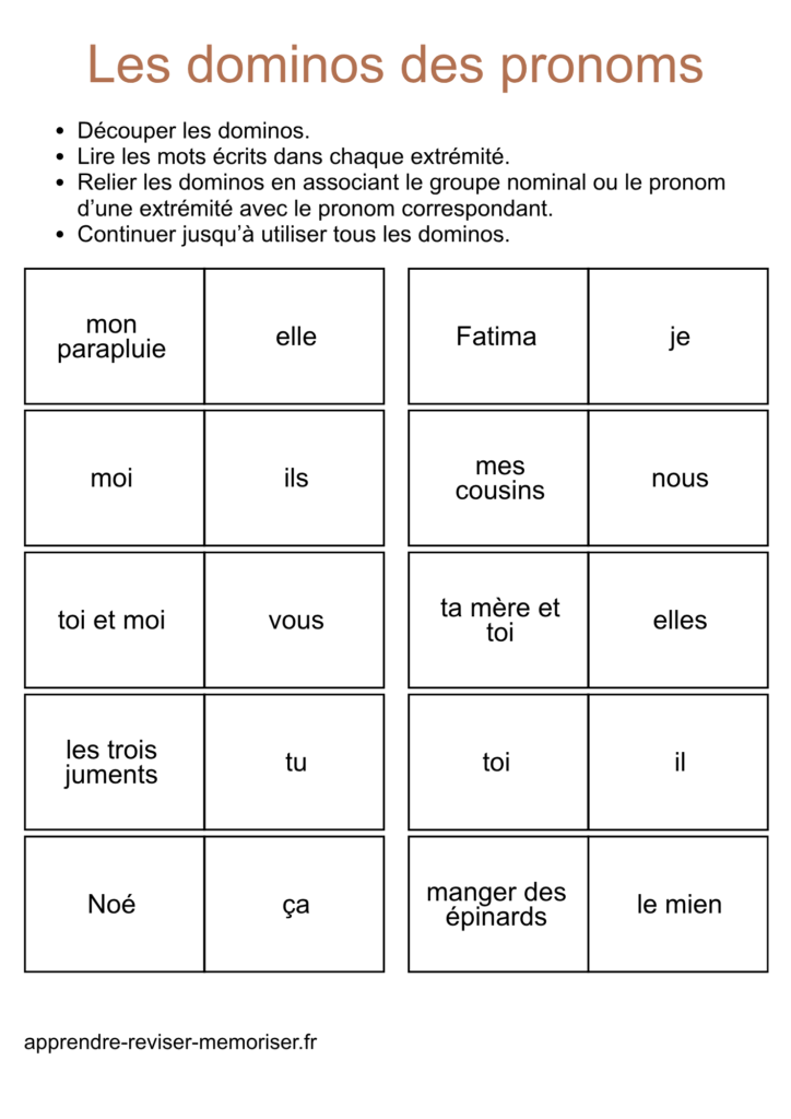 dominos des pronoms