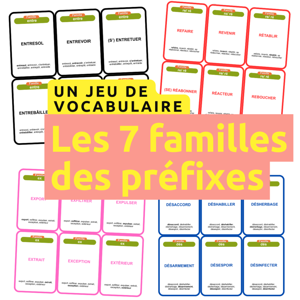 jeu vocabulaire préfixes