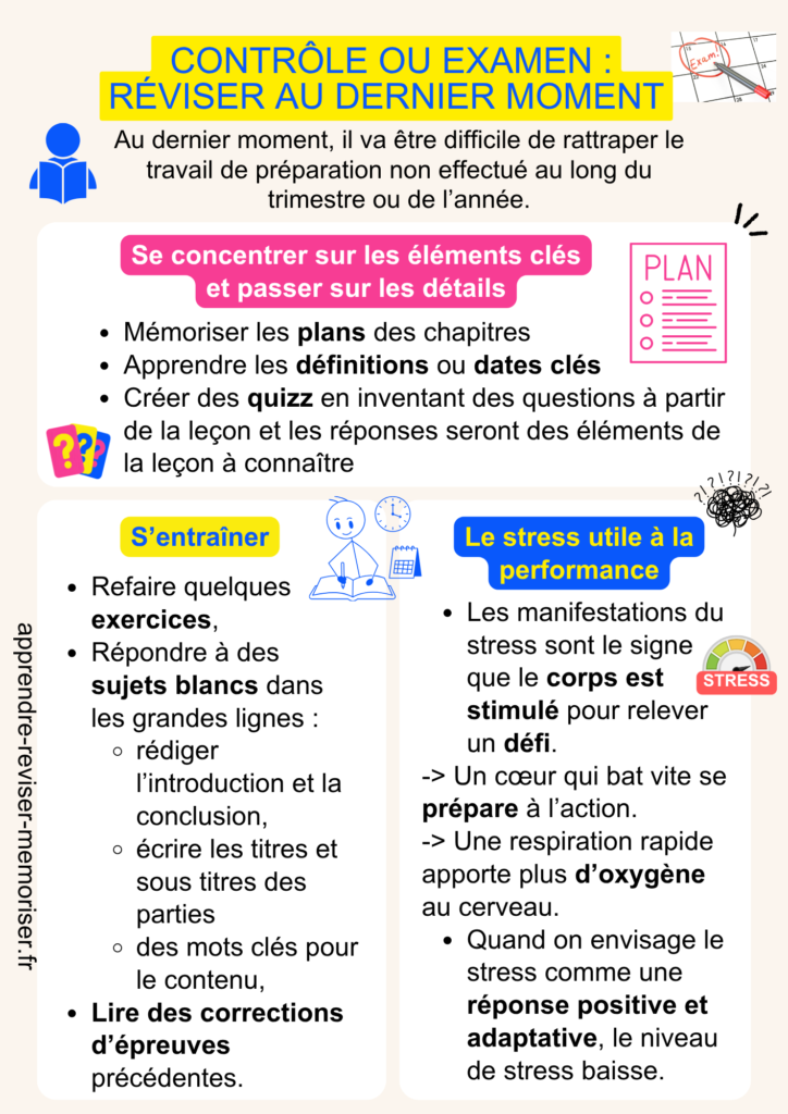 comment réviser au dernier moment
