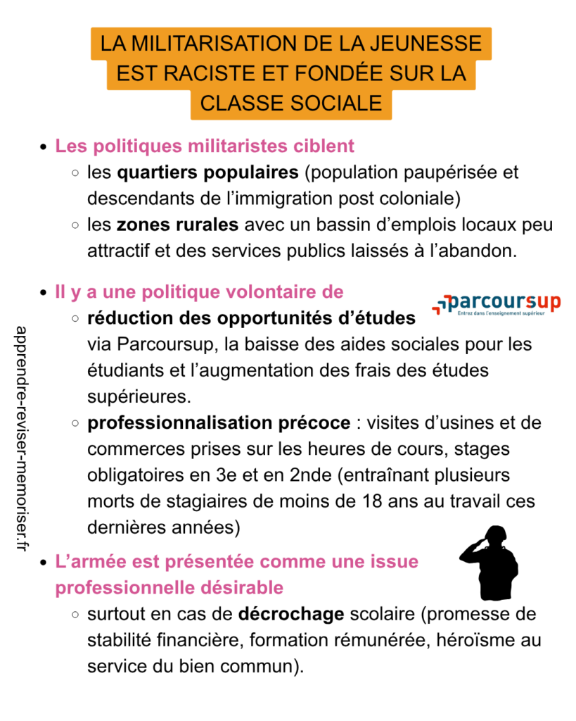 militarisation de la jeunesse anti militarisme enfantisme