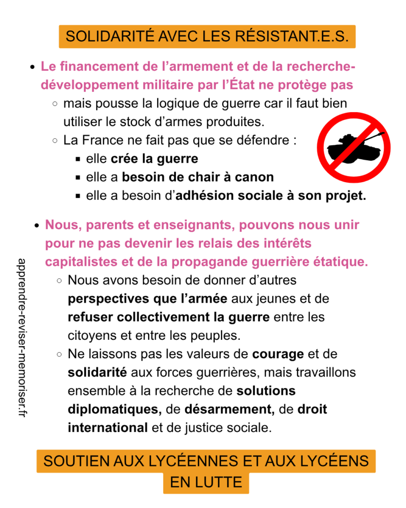 militarisation éducation nationale